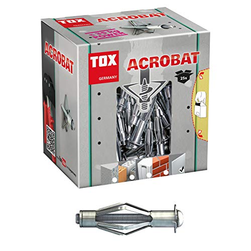 TOX Taco metálico para espacios huecos Acrobat M6 x 52 mm, 25 piezas, 035101121