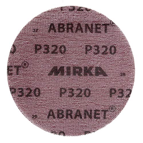 Malla abrasiva velcro Mirka ABRANET DISCOS Ø 150mm Grano 320 (Caja con 50 unidades)