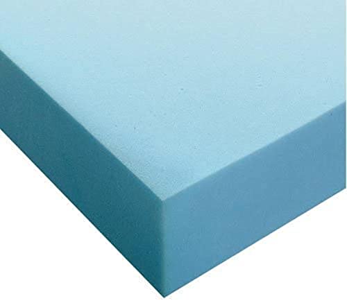 Planchas goma espuma poliuretano - Densidad Media D25kg (100x200x2cm) Azul- espuma para tapizar, espuma sofa, colchones, cojines, relleno, guata, colchones para furgonetas camper, colchones espuma