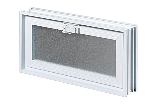 Ventana de ventilación para insertar en una pared de bloques de vidrio, ladrillo u hormigon | Dimensiones cm 48,4X24X8 | Sustituye 2 bloque de vidrio de 24X24x8 cm.| Unidad de venta 1 ventana