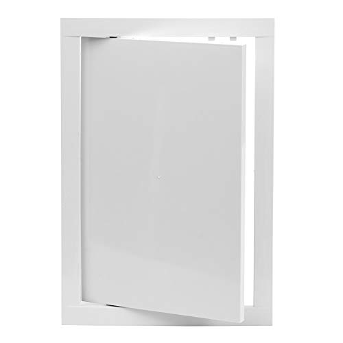 Panel de acceso de 20 x 30 cm, placa de apertura blanca con solapa - fontanería, electricidad, panel de acceso de pared de alarma para paneles de yeso, cerradura de puerta de caja, pestillo de puerta