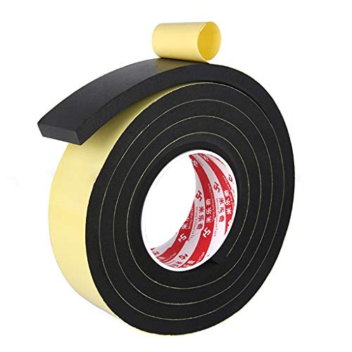 Cinta de espuma Cinta de esponja de espuma negro de una cara cinta adhesiva de espuma espesada esponja anti-vibración del sonido de la almohadilla de cinta aislante de una cara sellada 5mm8mm10mm