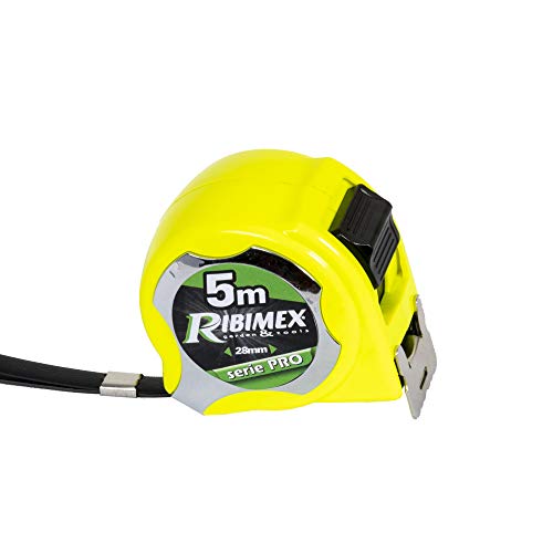 RIBIMEX PRMES05X28D - Flexómetro autoblocante profesional, 5 m