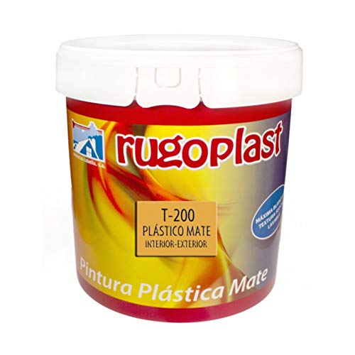 Rugoplast - Pintura plástica mate blanca económica T-200 para las paredes de tu casa tanto en interior y como exterior, Blanco, 23 kg