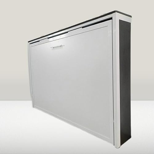 Cama Horizontal MK2-SS I Fondo de 30 cm, Color partes metálicas y Base en blanco. (90x190 cm, Estructura Metálica y Base Blanco)