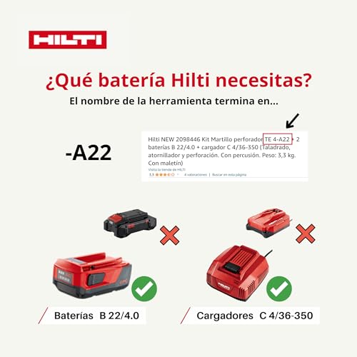 Hilti 2229875 Atornilladora de tabique seco a batería SD 5000-A22 (22V, Tareas de suspensión de tabiques secos y revestimientos, peso 1,02 kg, no incluye batería ni cargador)