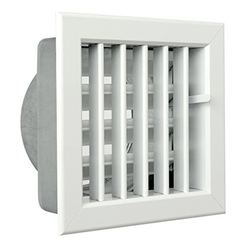 La ventilación gcsib1615120-y Rejilla integrado para chimeneas, aluminio lacado blanco, 160 x 150 mm