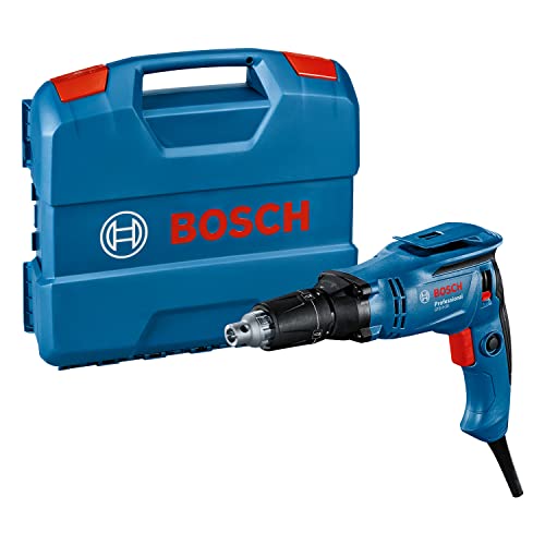 Bosch Professional GTB 6-50 - Atornillador para placa de yeso (0-5000 rpm, 650 W, Ø máx. tornillo 6 mm, tope retráctil, en maletín)