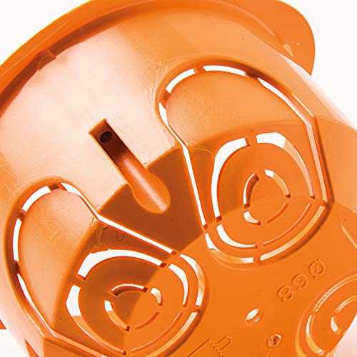 FAMATEL - Caja empotrar para mecanismos | Doble | 67x39 mm | Naranja