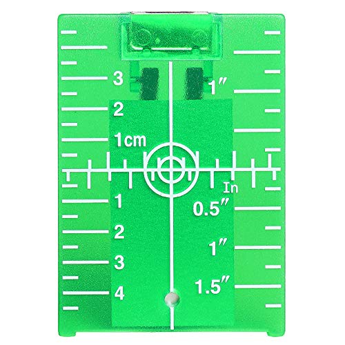 Tarjeta de placa de objetivo láser para piso Huepar TP01G - Magnetic con soporte para aplicaciones de haz de luz Verde Mejorando la visibilidad de líneas de láser Verde o puntos 1.3 veces