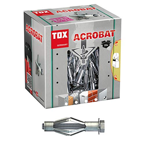 TOX Taco metálico para espacios huecos Acrobat M8 x 68 mm, 25 piezas, 035101181
