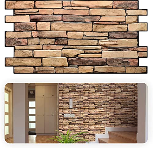 Grace Baltic - Paneles de pared 3D para decoración de pared interior, no adhesivos, finos y elásticos, de PV (10, Pizarra Natural.)